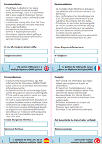Infokarte für Auslandsreisen zum Multiples Myelom